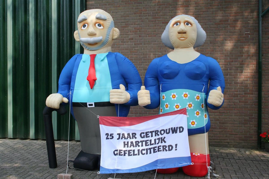 Opblaasbaar bruidspaar